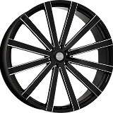ELure 037 Gloss Black Milled 6 Lug wheel